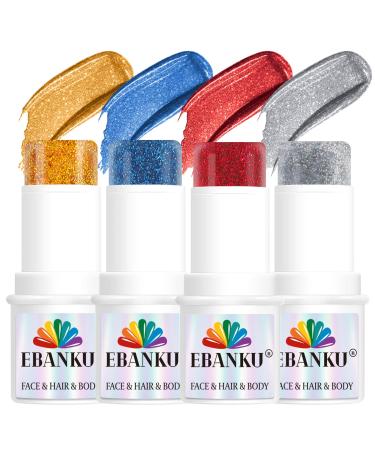 EBANKU EBANKU Glitter for Body and Face - Glitter Gel for Face Body Hair Eyes Lips Glitter Face Paint - Mermaid Accent