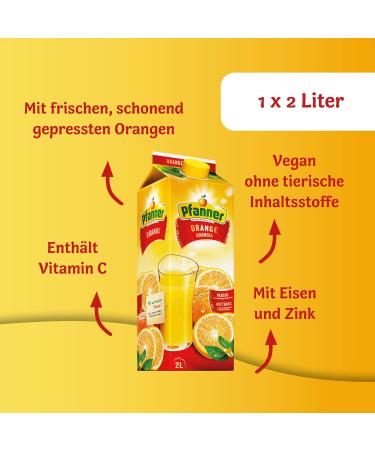 Buy Pfanner Orange Nectar - 2L | 50% Fruit Content & High Vitamin C | Delicious Orange Drink - Buy Online on GoSupps.com