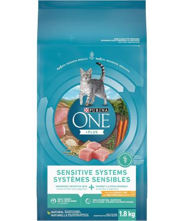 Purina ONE Dry Cat Food | Sensitive Systems 1.8 kg + Hairball Formula 1.8 kg Cat Food + Cat Food Hairball Formula - Buy Online on GoSupps.com