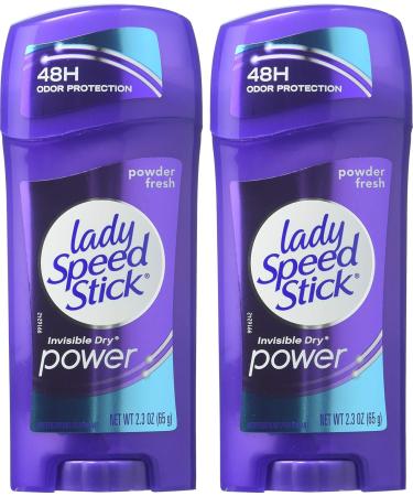 Lady Speed Stick Deodorant 2.3 oz Powder Fresh Invisi Dry (68ml) - 2 Pack | Long-Lasting Odor Protection for Women | Shop Internationally - Buy Online on GoSupps.com