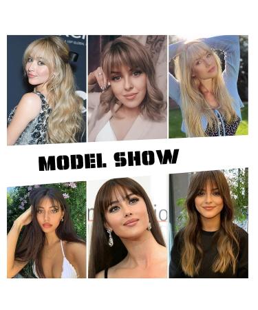 Clip in Bangs 100% Real Human Hair Wispy Fringe Hairpieces for Women - Dark Brown - Buy Online on GoSupps.com