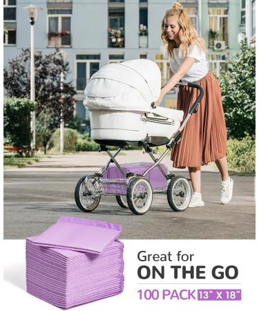 Disposable Baby Changing Pads - Ultra Soft Waterproof 13 x 18 100 Pack - Best for Travel & Home Use - Buy Online on GoSupps.com