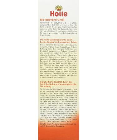 Holle Organic Baby Porridge Semolina - Pack of 3 (3 x 250g) | Buy Premium Baby Food Online - Buy Online on GoSupps.com