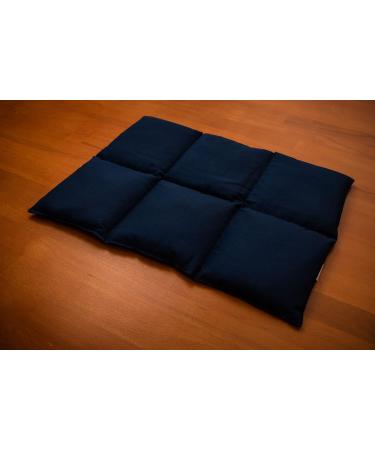 Large Dark Blue Rapeseed Pillow 40x30cm | 6-Chamber Thermal Grain Pillow for Back & Abdominal Support | Buy Internationally - Buy Online on GoSupps.com