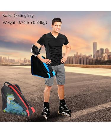 Adjustable Roller Skate Bag | Large Capacity | Breathable | Blue+Red - Buy Online on GoSupps.com