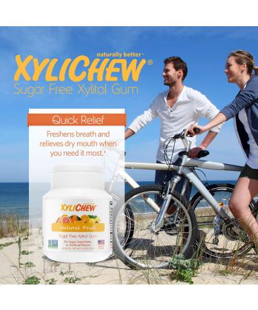 Xylichew Fruit Chewing Gum - 60 Pieces (2.75 oz) | Natural Sweetener, Sugar-Free - Buy Online on GoSupps.com