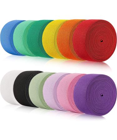 12 Rolls Colored Elastic Bands Fold Over Elastic Rope Elastic Cord Heavy Stretch Strap Elasticity Knit Flat Elastic Band for Sewing Crafts DIY  Bedspread  Cuff(Bright Colors 1 Inch x 26 Yard) Bright Color 1 Inch x 26 Yar... - Buy Online on GoSupps.com