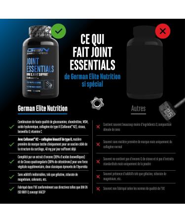 Joint Essentials Compl ment alimentaire pour les articulations avec Collavant N2 collag ne de type II Glucosamine + chondro tine + MSM + acide hyaluronique + vitamine C 180 comprim s 5352mg - Buy Online on GoSupps.com