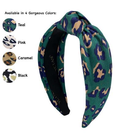 YETASI Leopard Satin Headbands for Women - Chic Green Knotted Headband - Buy Online on GoSupps.com
