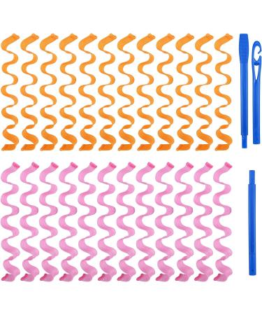 URAQT Hair Rollers for Long Hair 24Pcs 50cm Hair Curlers No Heat Spiral Curls Wave Hair Curlers Styling Kit with Styling Hooks for Women Girl Healthy DIY Hairstyle 50 cm (Pack of 24) - Buy Online on GoSupps.com
