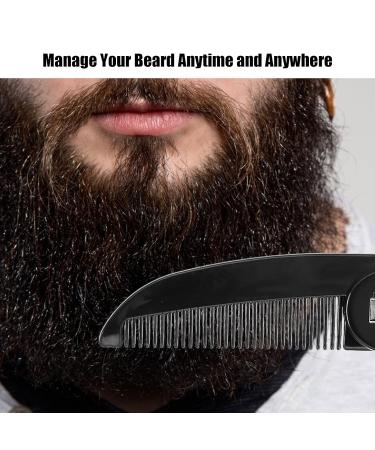 Folding Beard Comb - Portable Mustache & Beard Styling Comb for Travel | Perfect Gift for Dad Boyfriend Husband - Buy Online on GoSupps.com