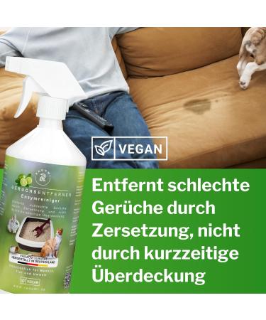 Odor Remover Enzyme Cleaner 1000ml | Eliminate Bad Smells Like Cat Urine | Ideal for Cages Kennels and Toilets - Buy Online on GoSupps.com