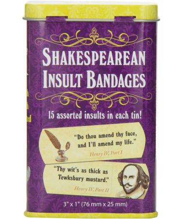 Shakespearean Insult Bandages - 2 Tin Packs by Accoutrements - Buy Online on GoSupps.com