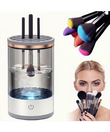 Electric Makeup Brush Cleaner 2024 Upgrade Automatic Electric Makeup Brush Cleaner with Brush Clean Mat Automatic Spinning Cosmetic Brush Cleaner for All Size Brushes