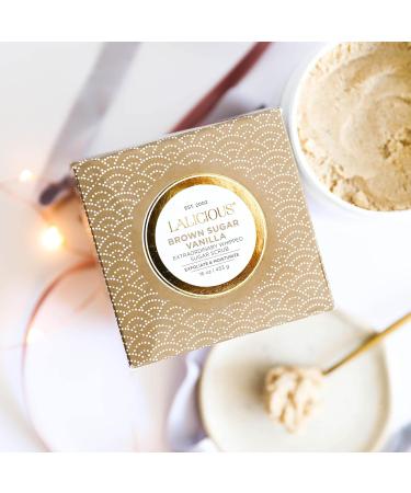 LALICIOUS Brown Sugar Vanilla Sugar Scrub Exfoliating Body Scrub Moisturizing Extraordinary Whipped Body Exfoliator Gentle Exfoliating Body Scrubber Exfoliator for Radiant Skin No Parabens - 16oz - Buy Online on GoSupps.com