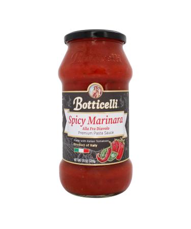 Botticelli Premium Spicy Marinara Pasta Sauce (Pack of 1) - Italian Tomato Sauce With Special Spices & Chili Peppers For Pasta, Shrimp, Lobster, & Seafood - (24oz) 1.5 Pound (Pack of 1)