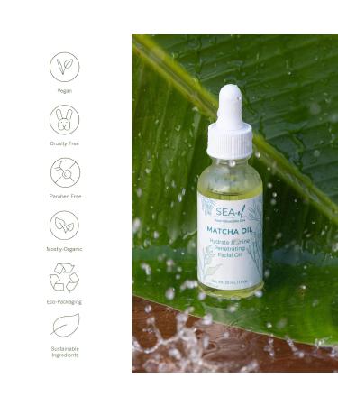 Matcha Face Oil - Hydrating Green Tea & Sea Kelp Blend for Glowing Skin - Vegan Antioxidant Moisturizer for All Skin Types - 1 Fl Oz - Buy Online on GoSupps.com