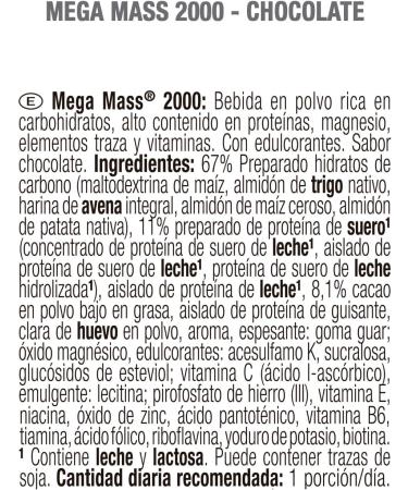  Weider Weider Mega Mass 2000 Calories Food Supplement Chocolate 1500 g - Buy Online on GoSupps.com