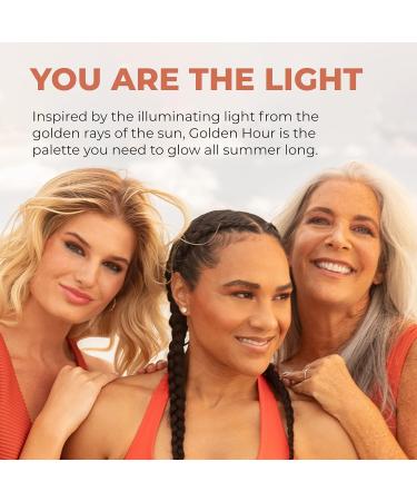 Beauty for Real Golden Hour Eyeshadow Palette - 8 Shades Matte & Shimmer Mango Butter & Vitamin E Infusion - Vegan & Cruelty-Free - Buy Online on GoSupps.com