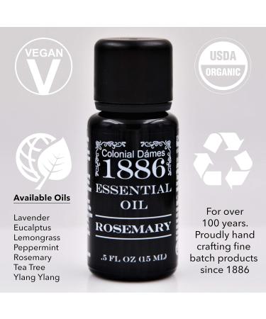 Colonial Dames Rosemary Essential Oil (0.5 oz) 100% Pure Therapeutic Grade Rosemary Oil Vegan Essential Oils for Healthier Life Rosemary 0.5 Fl Oz (Pack of 1) - Buy Online on GoSupps.com