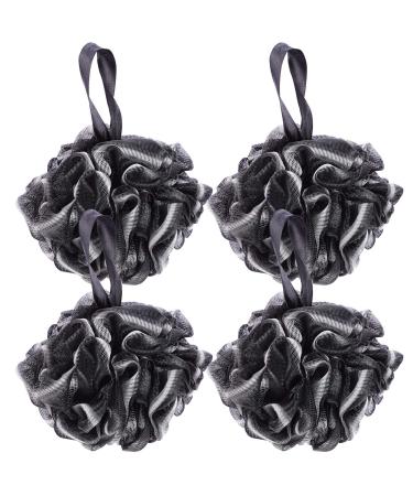 4pcs Bamboo Charcoal Bath Ball Bath Scrubber Bubble Maker Bath Balls Bathroom Accessories Shower Scrubber Ball Bath Shower Ball Bathing Loofahs Balls Shower Bubble Ball Bath Puff