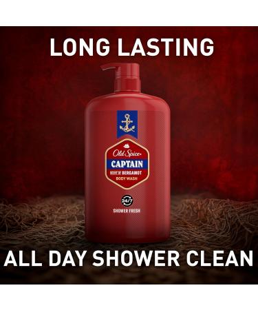 Old Spice Refreshing Body Wash for Men 3X Defense 24/7 Shower Fresh with Long Lasting Scent Red Collection Captain with Bergamot Scent 33.4 oz 33.4 Fl Oz (Pack of 1) - Buy Online on GoSupps.com
