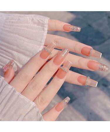 Feugole French Nail Tips Set - 1000PCS Half Cover Acrylic Flake False Nails for DIY Nail Art | Clear/Natural Half Tips & Box Included - Buy Online on GoSupps.com