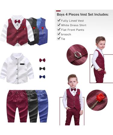 Nwada Boys 4pcs Gentleman Suits Set | Kids Wedding Outfit | Blue | 5-6 Years - Buy Online on GoSupps.com