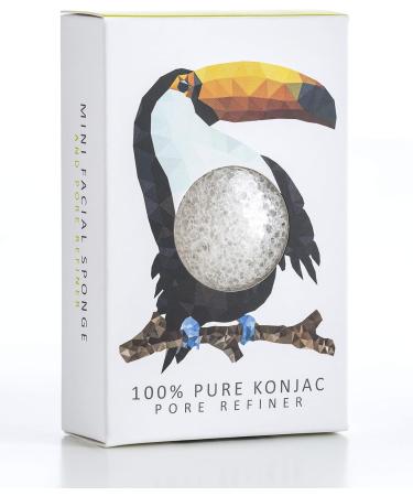 The Konjac Sponge Co Mini Pore Refiner Rainforest Toucan for All Skin Types to Cleanse and Exfoliate - Buy Online on GoSupps.com