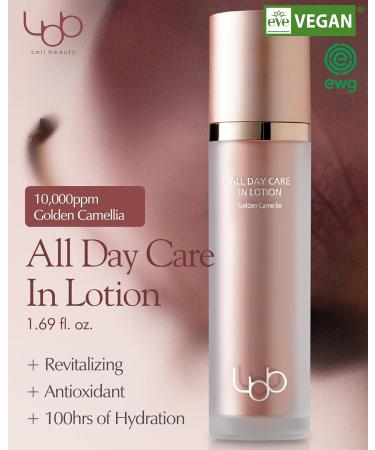 LBB All Day Care Lotion - Vegan Antioxidant Face Moisturizer for Radiant Skin | 100h Hydration - Tangerine Cellular Water & Peptides - 1.69 oz - Buy Online on GoSupps.com