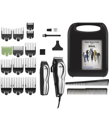 WAHL 79520-340 Chrome Pro 22 Piece Haircutting Kit - Professional Home Hair Cutting Set | International Shipping Available - Buy Online on GoSupps.com