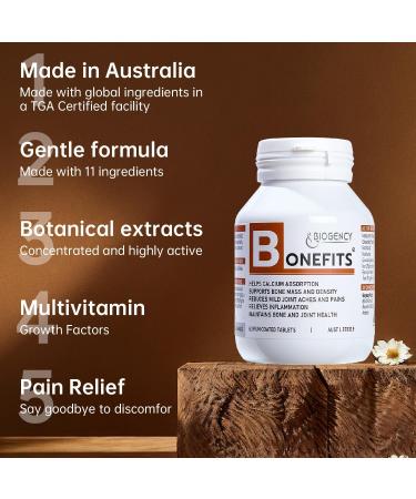 Biogency Bonefits 3 Pack 60 Tablet Joint Care - Supports Healthy Joints Mobility Cartilage for Growing Bones in Children and Pain Free Joints in Adults Bone & Joint Health Made in Australia - Buy Online on GoSupps.com