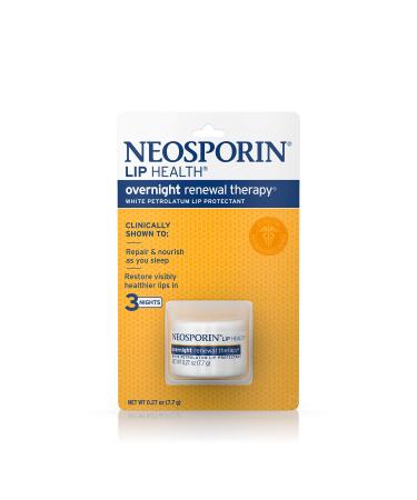 Neosporin Lip Health Overnight Healthy Lips Renewal Therapy Petrolatum Lip Protectant  0.27 Ounce (Pack of 1)