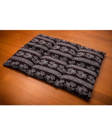 Large 40x30cm Brown Flower Rapeseed Thermal Pillow | 6-Chamber Grain Pillow for Back & Abdominal Support - Buy Online on GoSupps.com