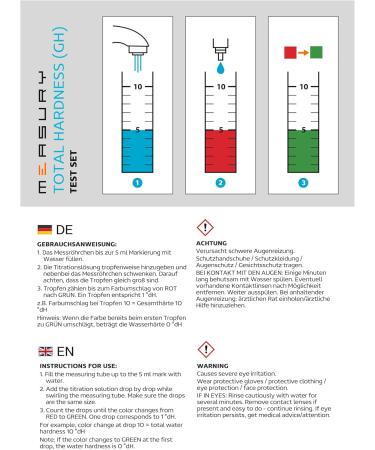 Measure Water Hardness - Measurys German Test Kit with 30ml Titration Solution for 550+ Measurements - Buy Online on GoSupps.com