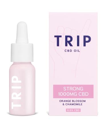 TRIP CBD Oil 1000mg (High Strength) Orange Blossom Vegan 100% Natural Flavoured CBD Oil Blended with MCT Coconut Oil (Pack of 1)