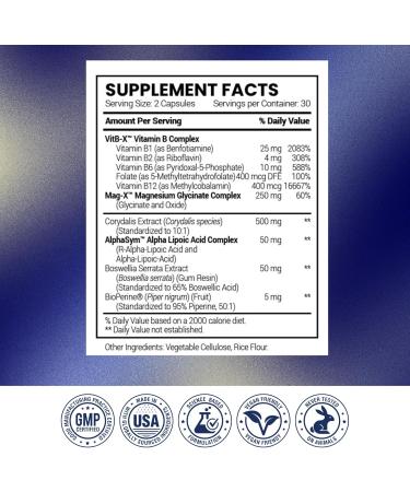 Research Verified Sciatimax Sciatica & Nerve Support with B Vitamins Magnesium Corydalis Boswellia & Alpha Lipoic Acid 60 Vegan Capsules 60 Count (Pack of 1) - Buy Online on GoSupps.com