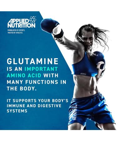 Applied Nutrition L Glutamine Powder - Amino Acid Muscle Strength & Recovery Boosts Immune System Unflavoured (250g - 50 Servings) 50 Servings (Pack of 1) - Buy Online on GoSupps.com
