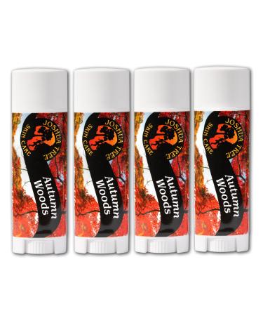 Joshua Tree Organic Lip Balm: 25 Flavor Varieties Made with Beeswax (4-pack Autumn Woods) Autumn Woods 4