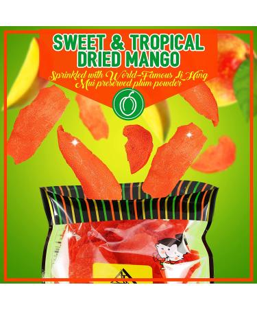 Asia Trans Li Hing Mui Dried Mango | Hawaiian Favorite | Naturally Sweet Dried Fruit Candy with Asian Plum Powder 12 Ounce (Pack of 1) - Buy Online on GoSupps.com