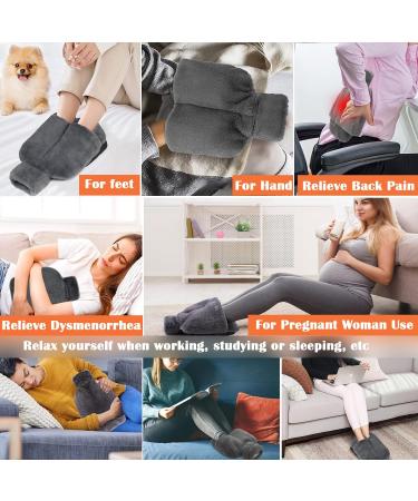 Foot Warmer Hot Water Bottle - 2-in-1 Electric-Free Heat for Women Men & Kids | Soft Winter Comfort & Cozy Hand Warmer for Office & Home - 30x35cm - Buy Online on GoSupps.com