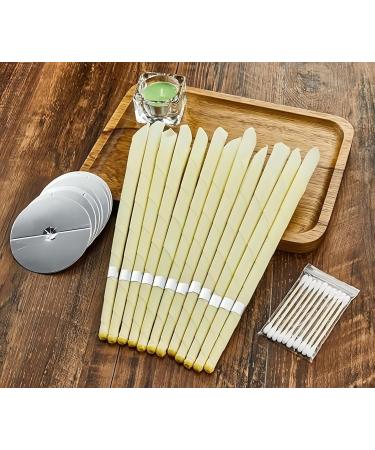 Rimiko Ear Candles Set - 12 Natural Organic Beeswax Candles for Ear Cleaning & Wax Removal | Includes Protective Panes & Cotton Swabs - Buy Online on GoSupps.com