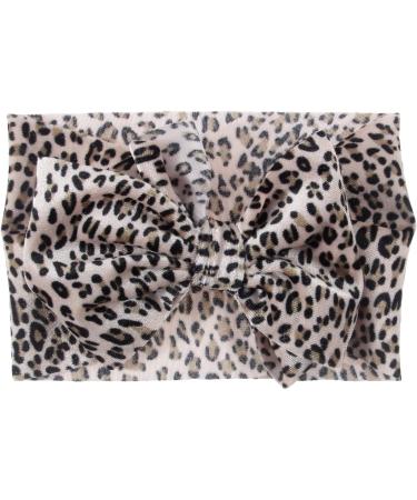 Nishine 5PCS Baby Girls Soft Leopard Hair Turban Head Wraps - Kids Stretchy Knotted Bows Headband for Children - Buy Online on GoSupps.com