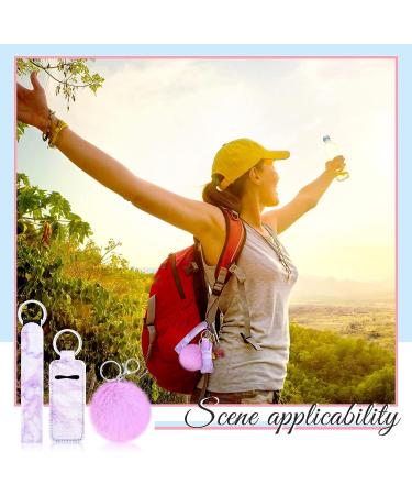 30-Piece Marble Lipstick Holder Keychain Set with Wristlet Lanyard - Square Style Lipstick Holder with Pom Pom Accessory - Buy Online on GoSupps.com