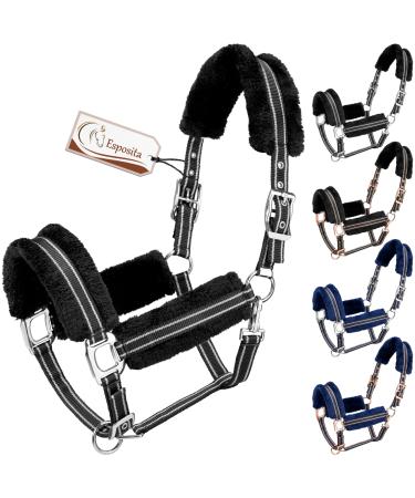 Esposita Halft CHAMPION EDITION STALLTHTHELFER FLUCHHELFELLFER Soft Underlayed with synthetic fur fluffy (Full/WB black/silver) Full/WB Black/Silver