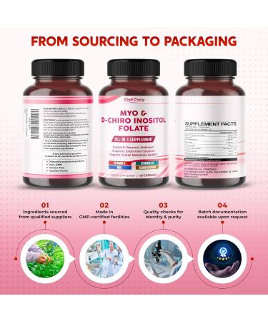 Ultra Myo & D-Chiro Inositol with Folate Vitamin C & D3 - All-in-1 Supplement for Healthy Cycles Hormonal Balance & Metabolic Support - 150 Capsules 150 count (pack of 1) - Buy Online on GoSupps.com