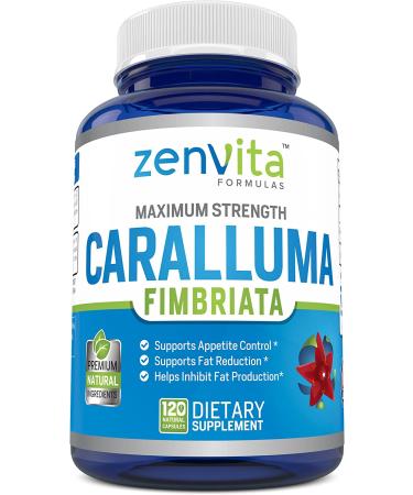 Pure Caralluma Fimbriata Extract 1200mg - 120 Capsules | Non-GMO & Gluten Free | Maximum Strength Natural Weight Loss Supplement | Fast-Acting Diet Pills for Women and Men - Buy Online on GoSupps.com