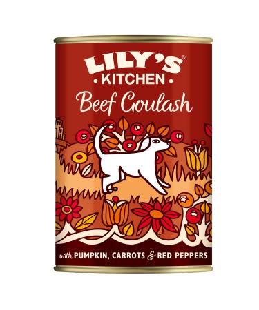 Lily's kitchen natural wet food for adult dogs can - beef goulash - dog food grain -free recipe (6 x 400g doses) beef goulash