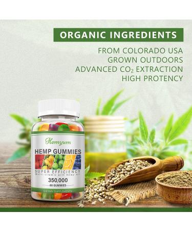 3-Pack High Potency Premium Hemp Gummies with Hemp Oil - Organic Vegan Edibles - Made in USA - Buy Online on GoSupps.com