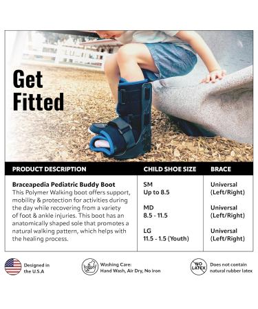 Buy Pediatric Buddy Boot | Kids Medical Grade Ankle Support Brace for Sprain & Injury Recovery - Medium Black - Fast International Shipping - Buy Online on GoSupps.com